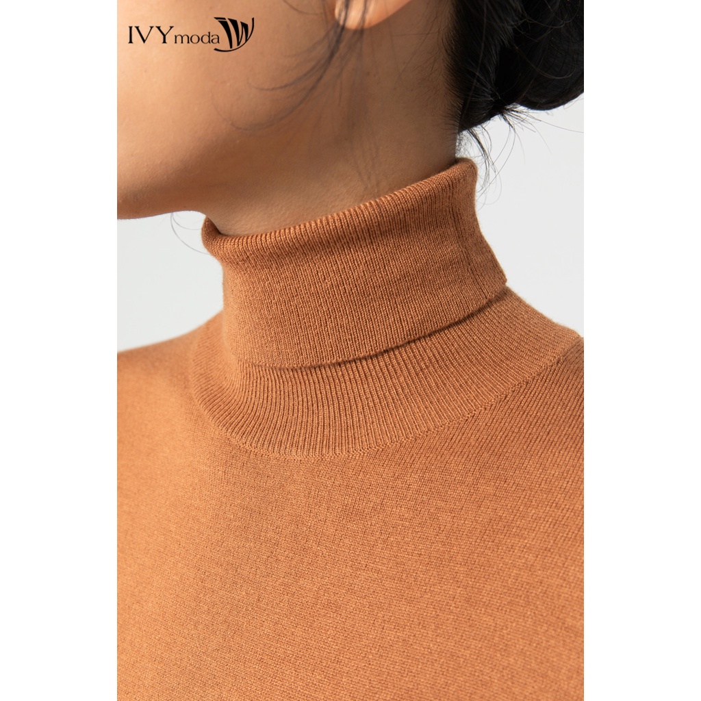 [NHẬP WABRTL5 GIẢM 10% TỐI ĐA 50K ĐH 250K ]Áo len nữ cổ lọ IVY moda MS 58P0075