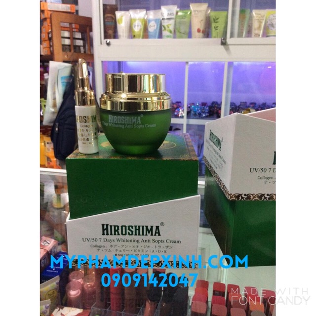 Kem dưỡng trắng, mờ nám, tàn nhang HIROSHIMA NHẬT BẢN UV/50  50g