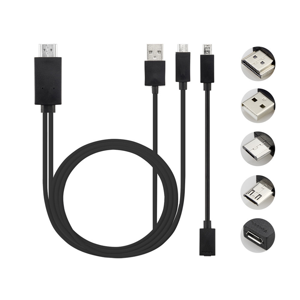 Cáp Chuyển Đổi 5pin 11pin Mhl Micro Usb Sang Hdmi 1080p Hd Tv Android