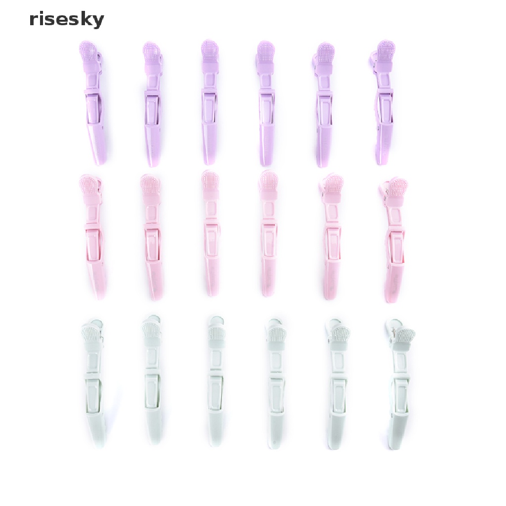 Set 6 Kẹp Tóc Cá Sấu Bằng Nhựa Màu Sắc Kẹo Ngọt ♨Trên đó