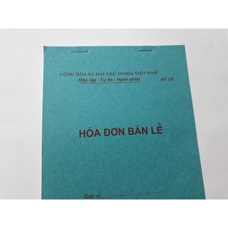 5 quyển hóa đơn bán lẻ 1 liên loại đẹp