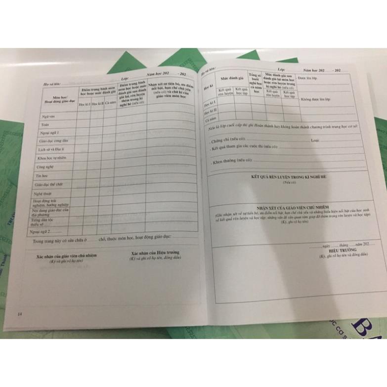 Học bạ trung học cơ sở