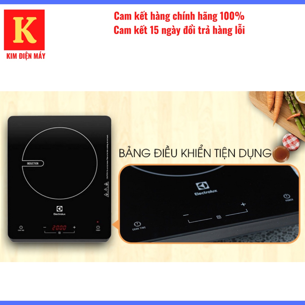 Bếp điện từ đơn Electrolux ETD29KC-công suất 2000W tiết kiệm điện- bảo hành 24 tháng toàn quốc