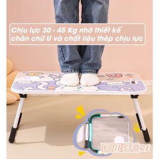 Bàn học gấp gọn cao cấp, có khe cắm ipad và ngăn kéo, chỗ để cốc nước thông minh. bề mặt in 3d chống bụi