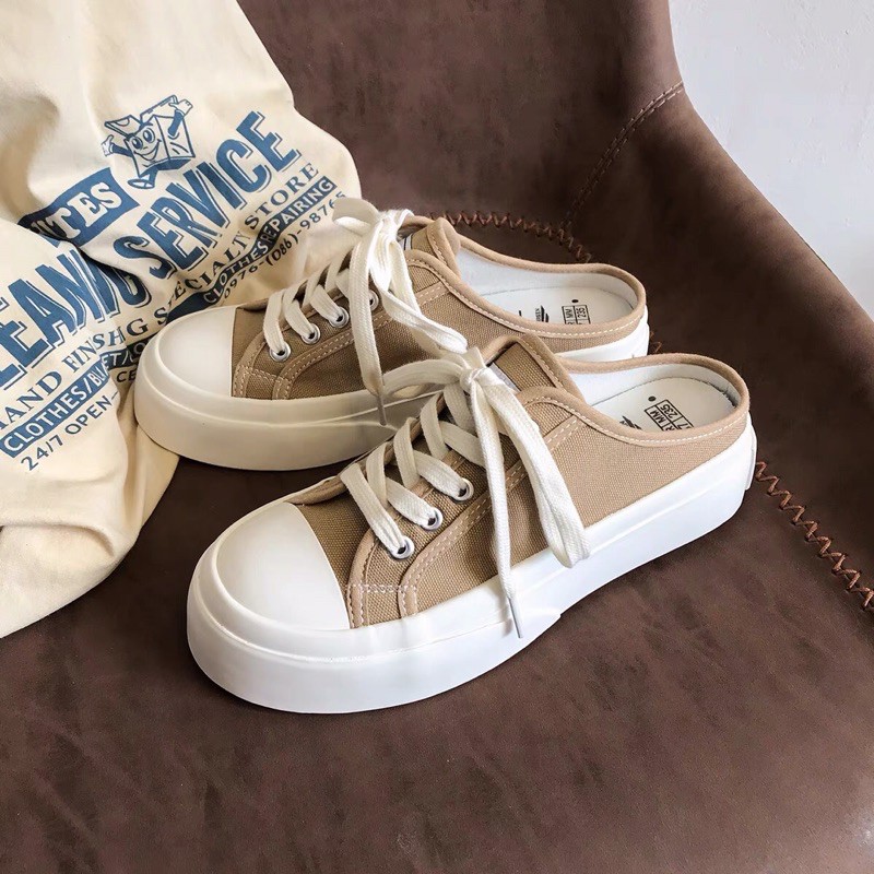 CÓ SẴN- Giày đế bánh mỳ đạp gót ulzzang