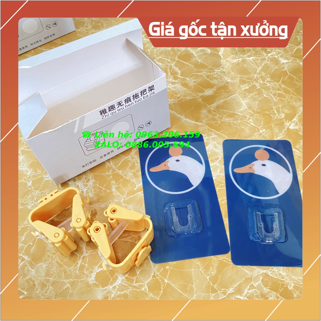 Móc Kẹp Giữ Chổi Dán Tường, Móc Dán Treo Chổi Quét, Chổi Lau