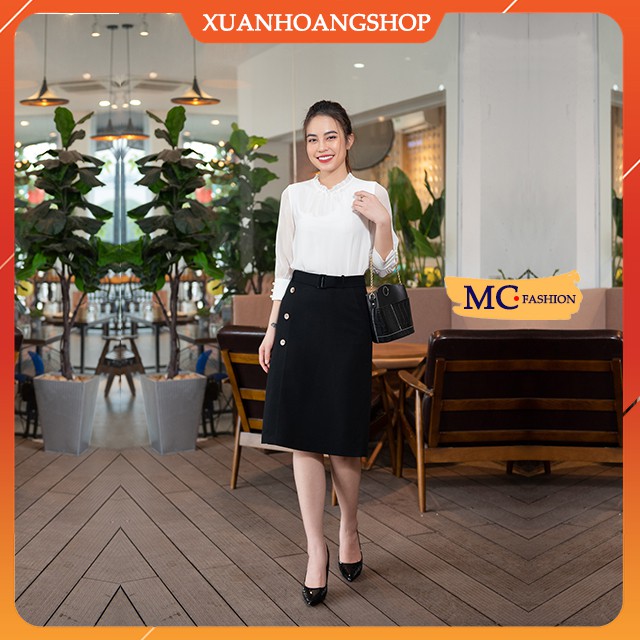 Chân Váy Chữ A Dài, Kiểu Dáng Công Sở, Qua Gối, Lưng Cạp Cao, Màu Đen, Đẹp, Mc Fashion Cv0443 | BigBuy360 - bigbuy360.vn