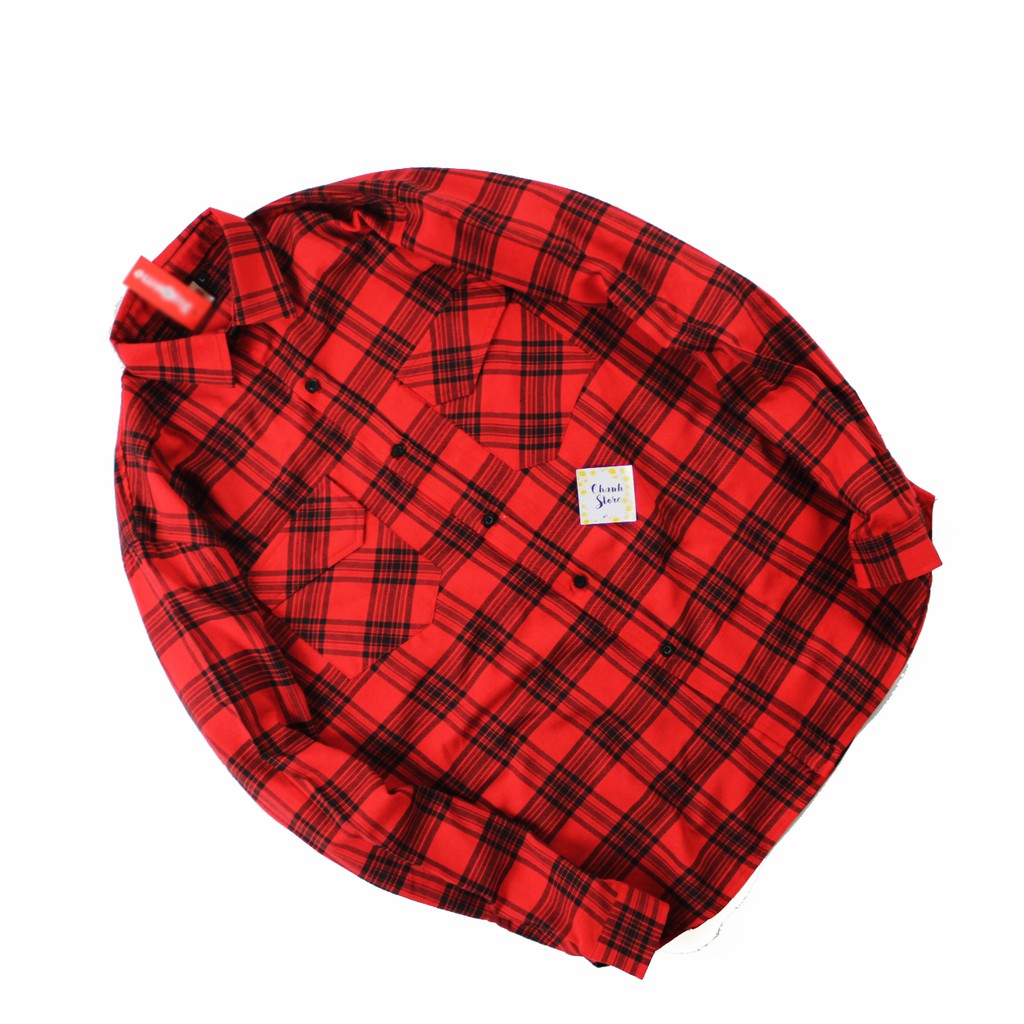 Áo sơ mi Flannel - Kẻ đỏ - Kẻ vàng | BigBuy360 - bigbuy360.vn
