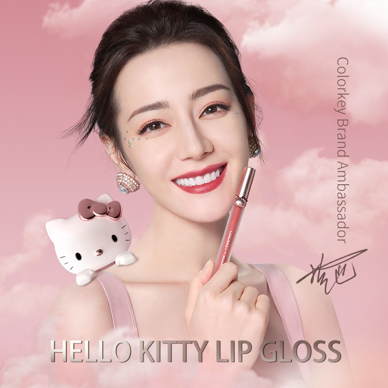 Son bóng Hello Kitty Son môi Colorkey lên màu chuẩn đẹp 1.7g