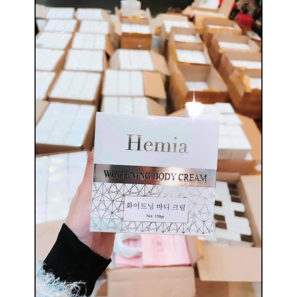 Kem Body Dưỡng Trắng Căng Mịn Da Hemia Hàn Quốc, Xóa Thâm Sạm, Chống Lão Hóa, Cấp Ẩm, Chống Nắng, Make Up Da Trắng Hồng