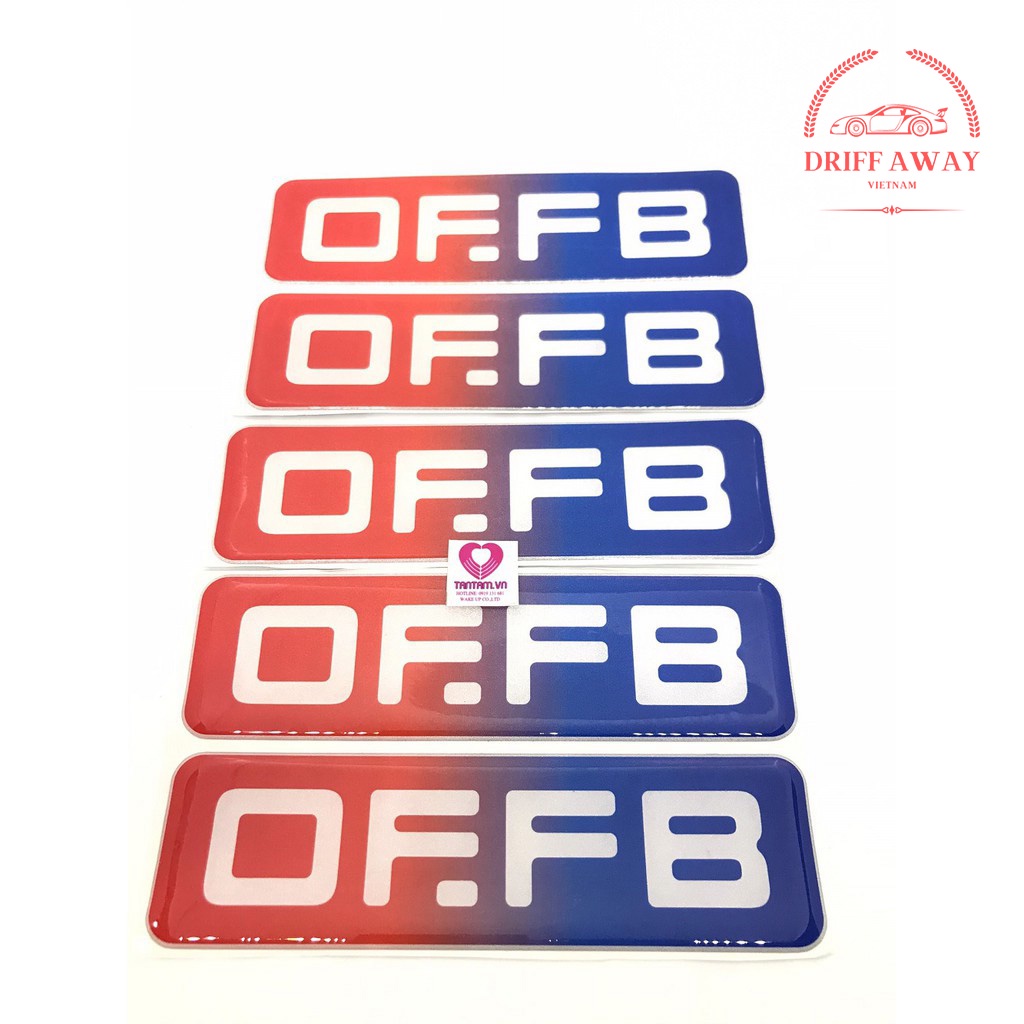 Chữ Nổi Dán Xe – Chữ Nổi Dán Ô Tô – Tem OFFB - DRIFF AWAY