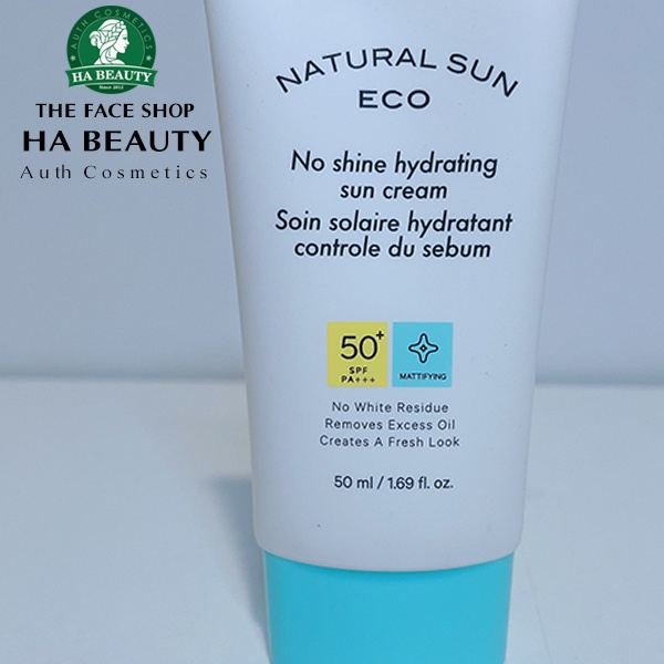 Kem chống nắng dưỡng ẩm cho da dầu hỗn hợp The Face Shop Natural Sun Eco No Shine Hydrating Sun Cream SPF50+PA+++ 50ml