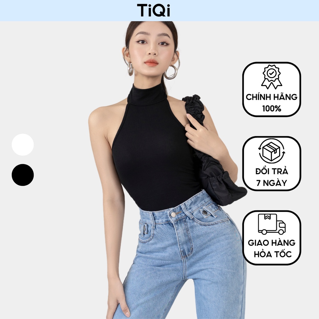 Áo croptop cổ yếm hở lưng TiQi A105
