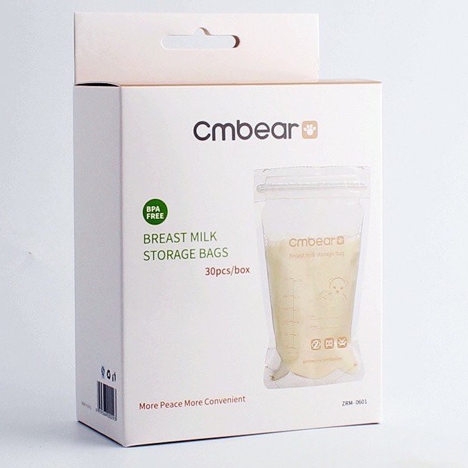 Hộp 30 túi trữ sữa Cmbear 220ml cho mẹ và bé