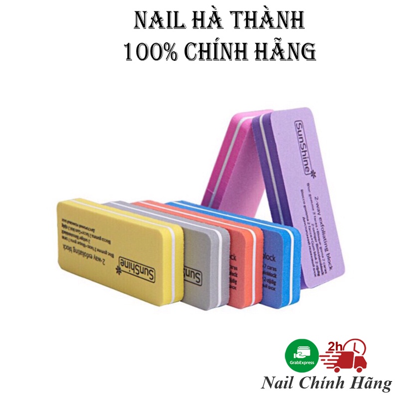 Phao vuông dũa mịn móng tay Sunshine, phào mịn chà móng, đồ làm nail chính hãng