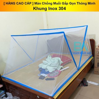 [RẺ VÔ ĐỊCH] Màn Xếp Thông Minh Gấp Gọn Khung Inox 304 Cao - Màn Gấp Thông Minh Có Cửa