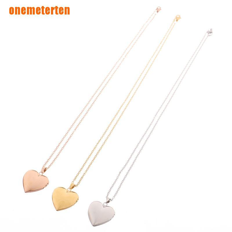 Vòng cổ mặt hình trái tim có khung đựng ảnh mở được cho nam và nữ