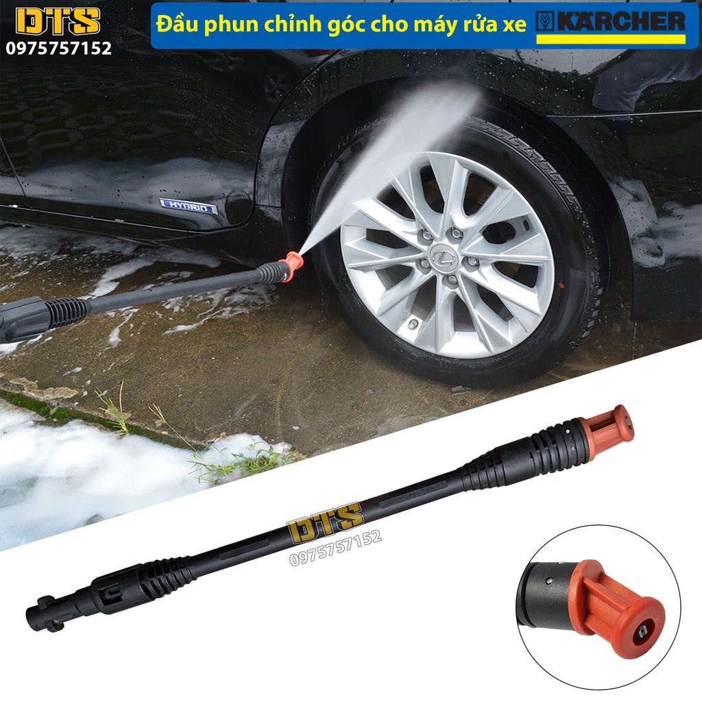 Đầu phun chỉnh góc xoay 360 độ, kiêm béc phun cho máy rửa xe cao áp Karcher K1, K2,K7, xịt gầm xe, nóc xe ô tô