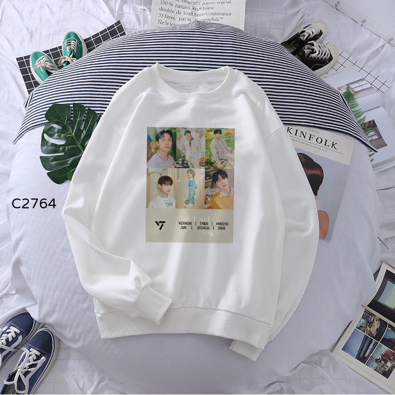 Áo Hoodie In Chữ seventeen darl + ing Cá Tính Thời Trang unisex