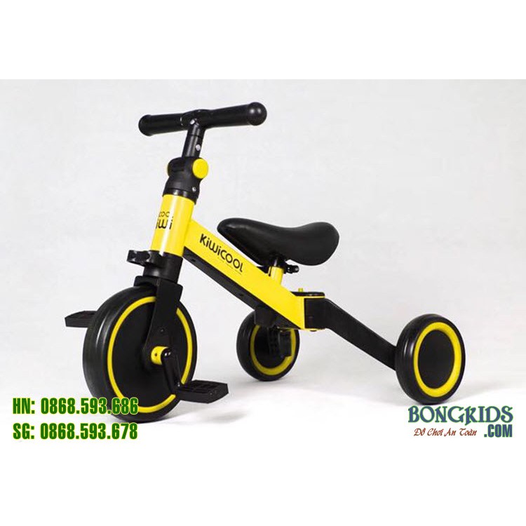 Xe chòi chân kiêm xe đạp 3 bánh, xe thăng bằng Kiwicool AS006 cho bé 1-4 tuổi