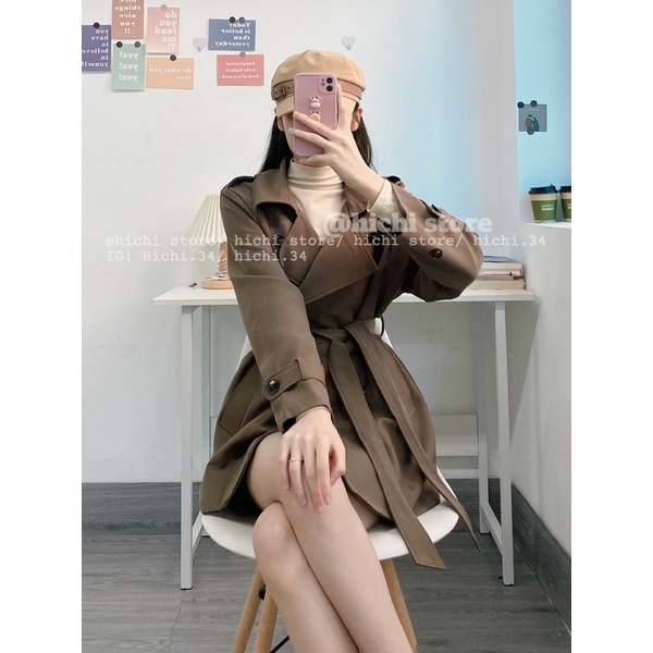 áo mangto dài ảnh thật video phong cách hàn quốc hichi | BigBuy360 - bigbuy360.vn