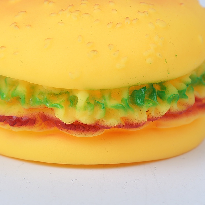 Đồ chơi nhai gặm hình bánh hamburger dễ thương cho thú cưng