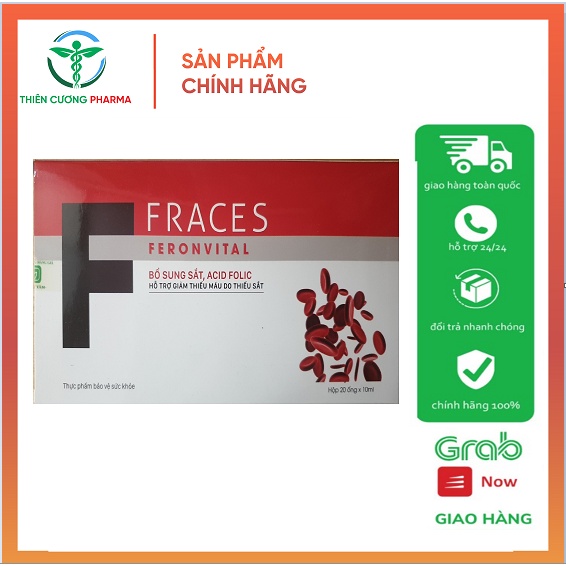 [CHÍNH HÃNG] Fraces Feronvital - Bổ sung sắt, acid foric giúp cải thiện tình trạng thiếu máu, giảm mệt mỏi