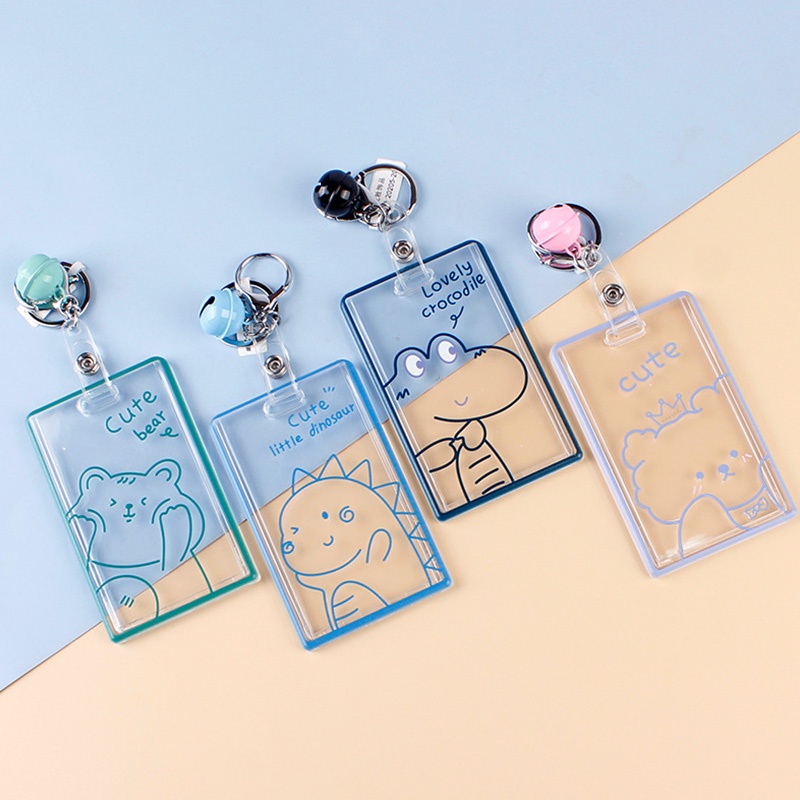 Ví đựng thẻ bằng acrylic trong suốt chống thấm nước họa tiết hoạt hình dễ thương