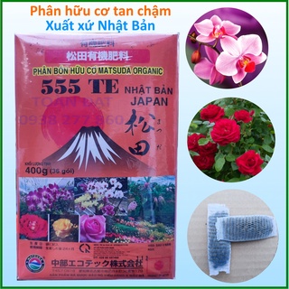 Phân hữu cơ dùng cho hoa lan , phân matsuda 555+te tan chậm nhật bản