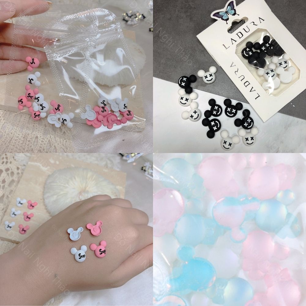 Charm nail mickey trang trí móng