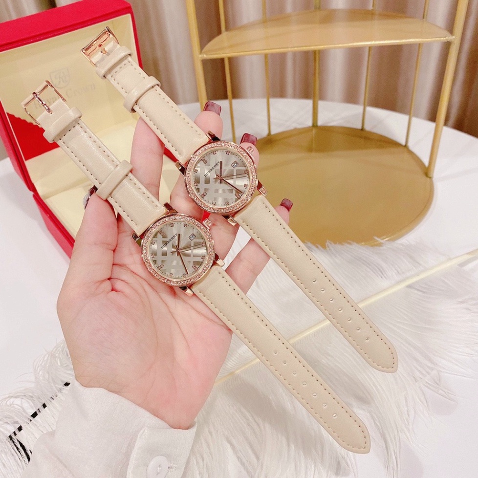 Đồng hồ nữ Bbr mặt tròn quai da mềm siêu bền , đồng hồ chống nước tốt | BigBuy360 - bigbuy360.vn