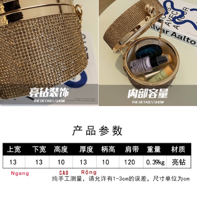 Túi hộp tròn sang trọng dự tiệc thời trang nữ 2022 ♥️