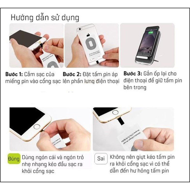 Tấm thu sạc không dây cho Iphone ipad, ipod