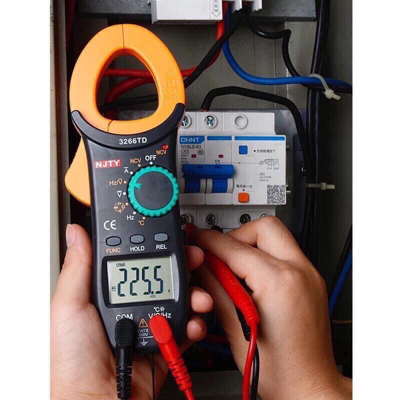 Đồng Hồ Kẹp Dòng  NJTY 3266TD Chống Chập Cháy Khi Đo Nhầm Thang Đo Bản Mới Nhất