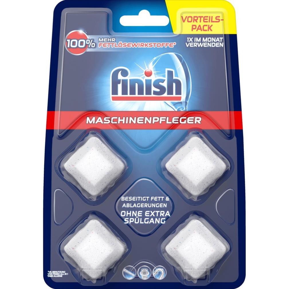 Viên vệ sinh máy rửa bát Finish Vỉ 4 viên (3 viên)