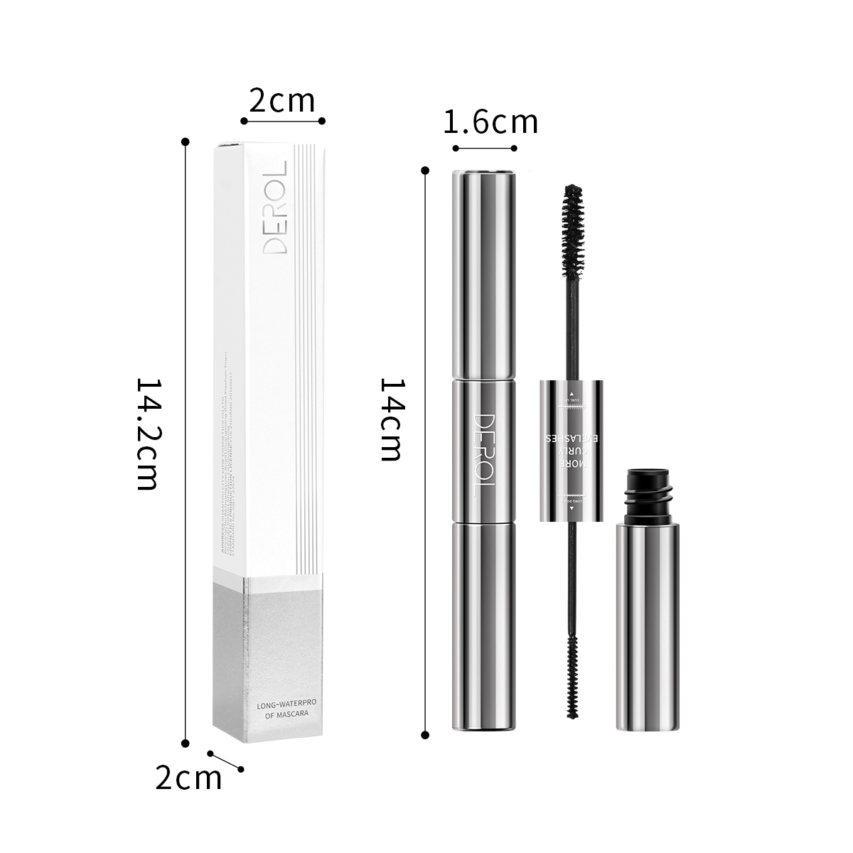 Mascara Derol 3d Màu Đen 2 Trong 1 Không Thấm Nước Nhanh Khô Lâu Trôi Làm Đẹp Cao Cấp | BigBuy360 - bigbuy360.vn