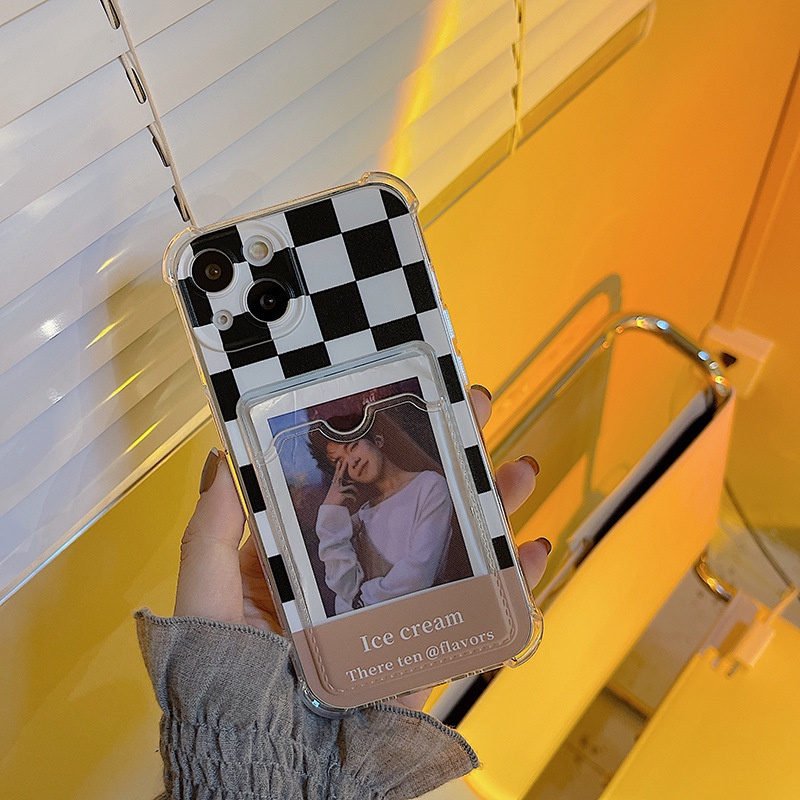 Ốp lưng iphone Ốp Điện Thoại Mềm Chống Rơi Có Ngăn Đựng Thẻ Cho Iphone 13 14 11ProMax / XR / xmax XS 13promax 7p / 8p / 13MINI Dinuo case