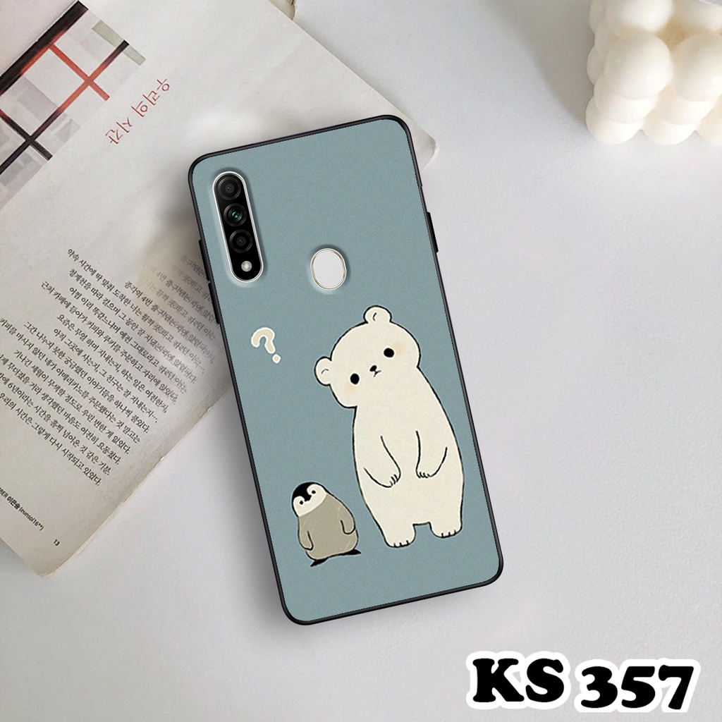 Ốp lưng Oppo A8 - Oppo A31 2020 - Oppo A91 - Ốp in hình Cat&amp;Bear đáng yêu - Chất liệu TPU siêu bền