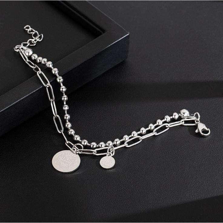 Vòng tay nam nữ cá tính 2 dây lắc tay Unisex