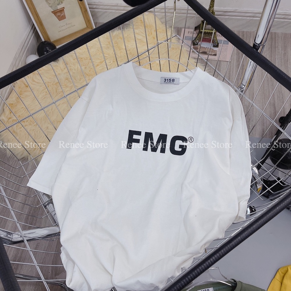 Áo thun unisex Renee Áo phông form rộng tay lỡ dáng giấu quần chữ FMG - AT01