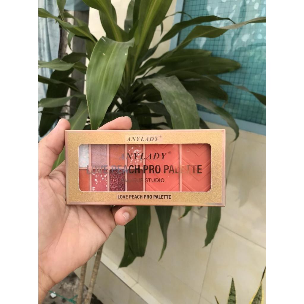 [Ảnh thật] Phấn mắt Any Lady Love Peach Pro 10 ô kèm má hồng