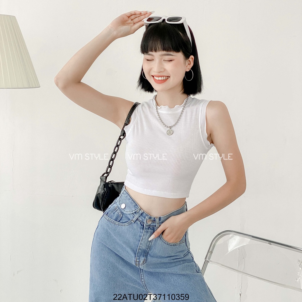 Áo thun 3 lỗ VM STYLE cuốn biên ulzzang thời trang nữ 22ATU02T371103