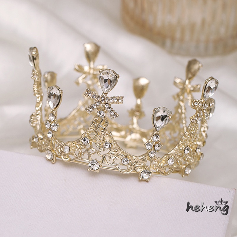 Cài Tóc Hình Vương Miện Đính Đá Lấp Lánh Cho Cô Dâu
