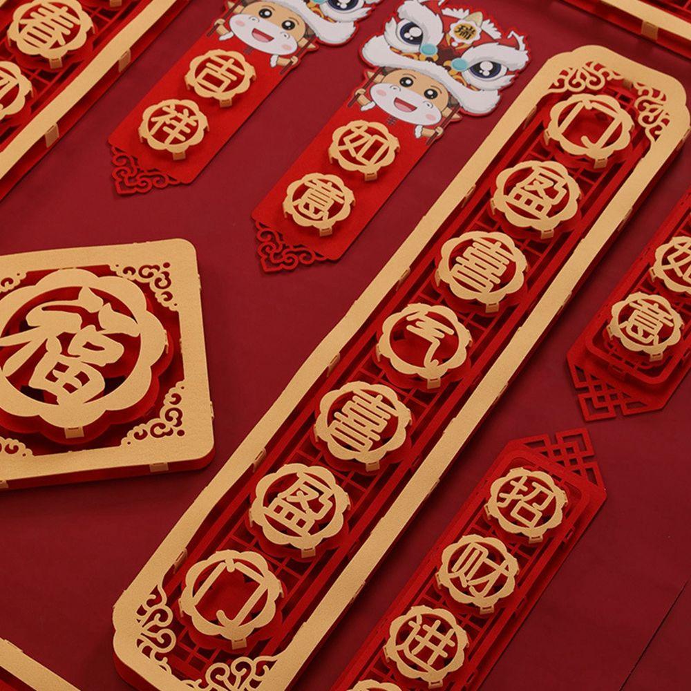 Phụ Kiện Trang Trí Năm Mới Phong Cách Trung Hoa 3D Độc Đáo