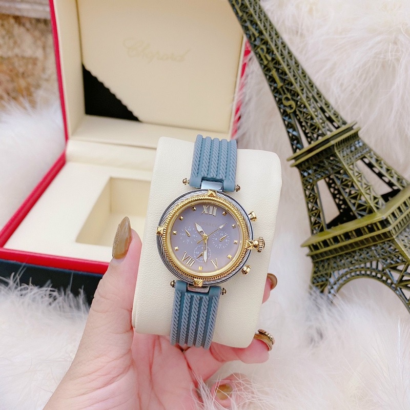 Đồng hồ thời trang cao cấp, đồng hồ nữ đeo tay VERSACE dây cao su silicon chống nước viền kim loại | BigBuy360 - bigbuy360.vn