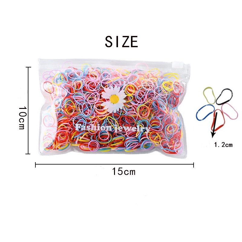 Set 1000 Dây Thun Cột Tóc Nylon Co Giãn Tiện Dụng