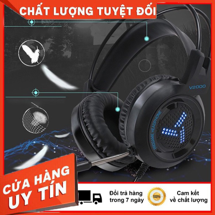 HÀNG CAO CẤP -   🔥Bảo Hành 6 Tháng🔥 Tai Nghe Gaming - Chụp Tai V2000 Có Mic,Chơi Full Các Tựa Game  - Hàng Cao Cấp