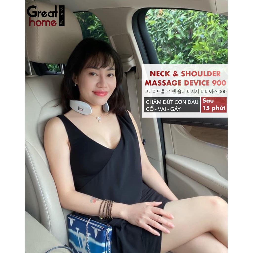 Máy Massage Cổ Vai Gáy Trị liệu Thông Minh Greathome Device 900 Hàn Quốc