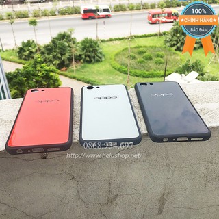 Ốp lưng Oppo A83 mặt kính cường lực viền dẻo
