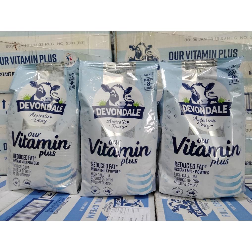 [SenXanh Emart] Sữa ÚC-Sữa bột DEVONDALE Giảm Béo Bổ Sung VITAMIN PLUS 1kg